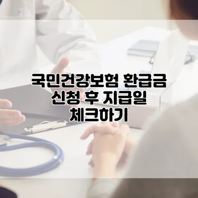 국민건강보험 환급금 신청 후 지급일 체크하기