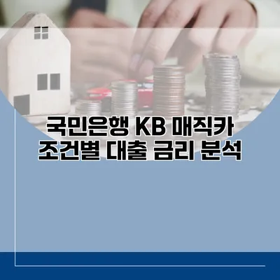 국민은행 KB 매직카 조건별 대출 금리 분석