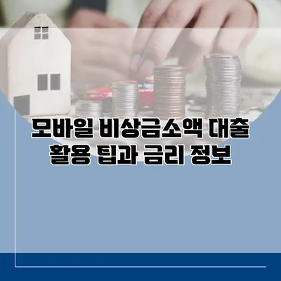 모바일 비상금소액 대출 활용 팁과 금리 정보