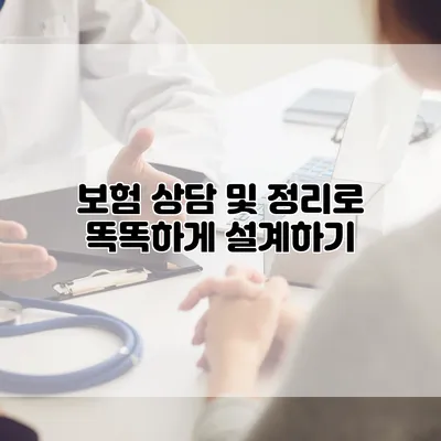 보험 상담 및 정리로 똑똑하게 설계하기