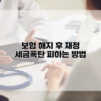 보험 해지 후 재정 세금폭탄 피하는 방법