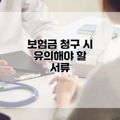 보험금 청구 시 유의해야 할 서류