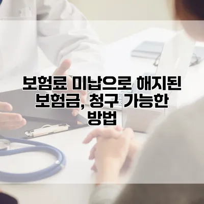 보험료 미납으로 해지된 보험금, 청구 가능한 방법