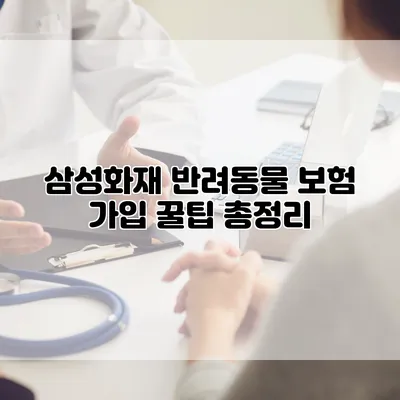 삼성화재 반려동물 보험 가입 꿀팁 총정리