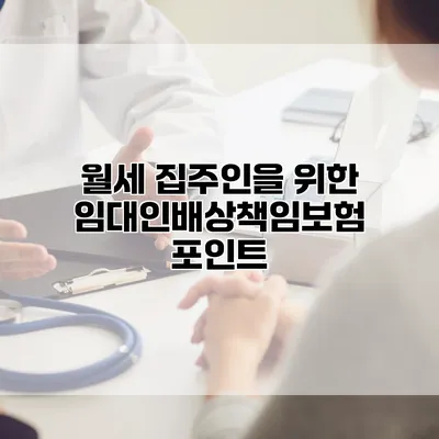 월세 집주인을 위한 임대인배상책임보험 포인트