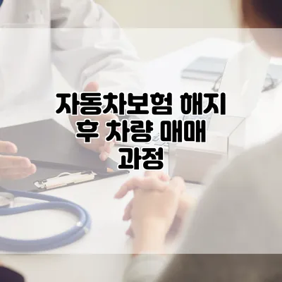 자동차보험 해지 후 차량 매매 과정