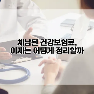 체납된 건강보험료, 이제는 어떻게 정리할까?