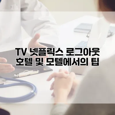 TV 넷플릭스 로그아웃: 호텔 및 모텔에서의 팁