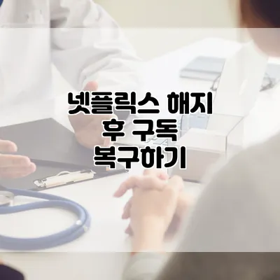 넷플릭스 해지 후 구독 복구하기