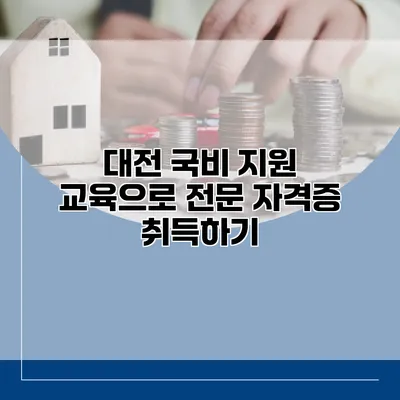 대전 국비 지원 교육으로 전문 자격증 취득하기